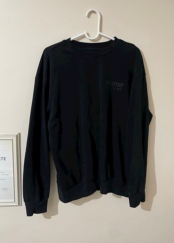 Siyah Oversize Sweatshirt - Görsel 2