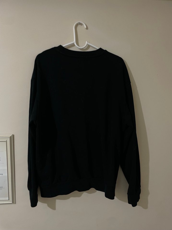 Siyah Oversize Sweatshirt - Görsel 3