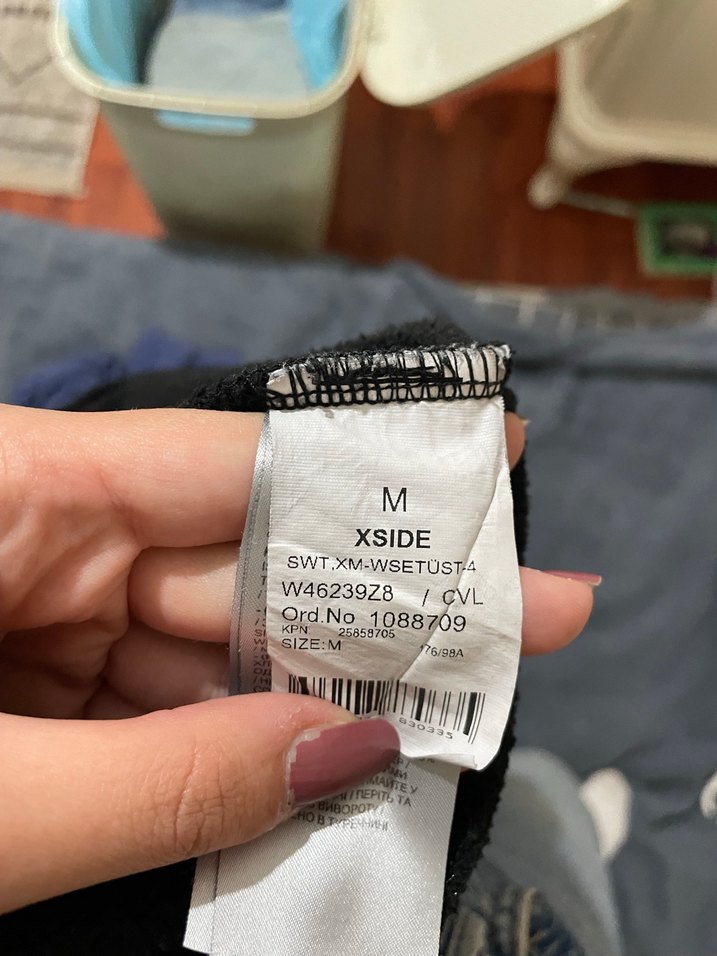 Siyah Oversize Sweatshirt - Görsel 4