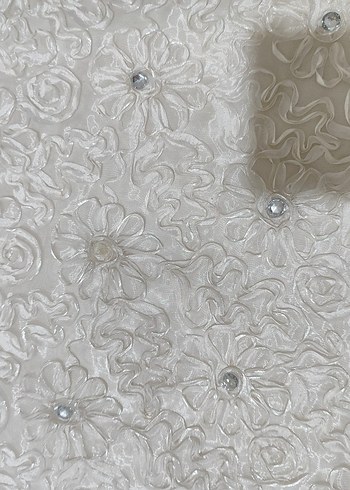 Nakışlı Kırık Beyaz  Yatak Örtüsü - Görsel 5