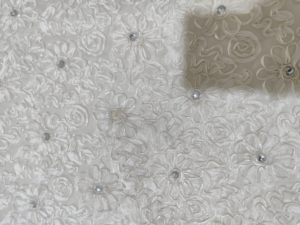 Nakışlı Kırık Beyaz  Yatak Örtüsü - Görsel 5