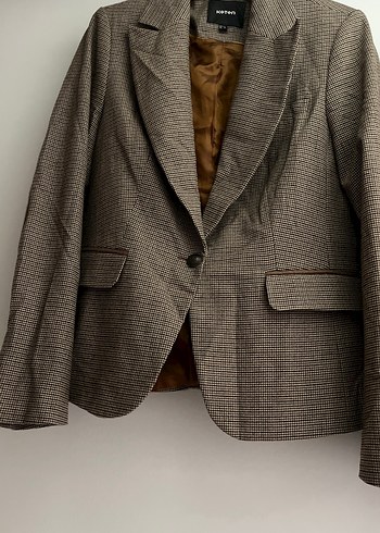Kahverengi Kadın Blazer Ceket