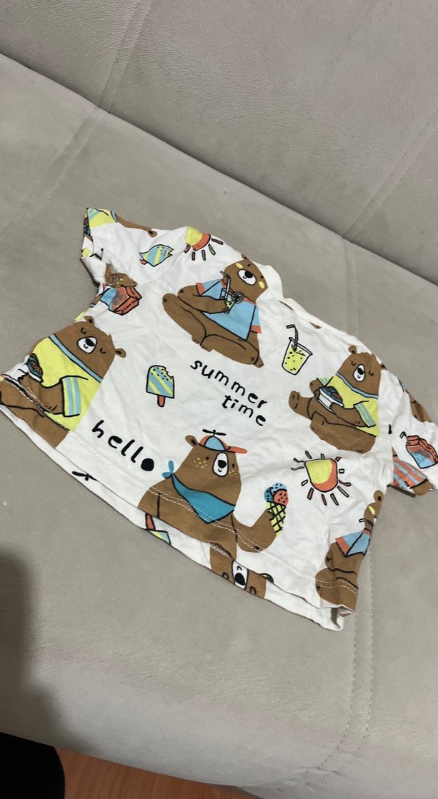 Renkli Ayı Desenli Çocuk Tişört - Görsel 5