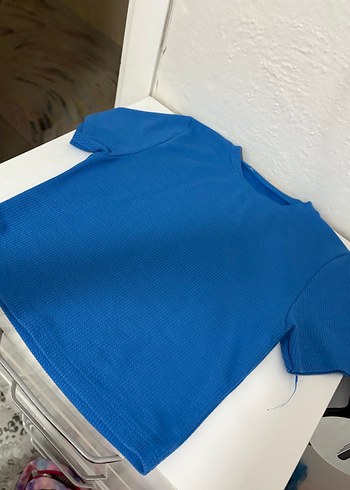 Mavi kadın Kısa Kollu Basic Tişört