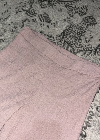Diğer Bej Bol Kesim Keten Kumaş Pantolon