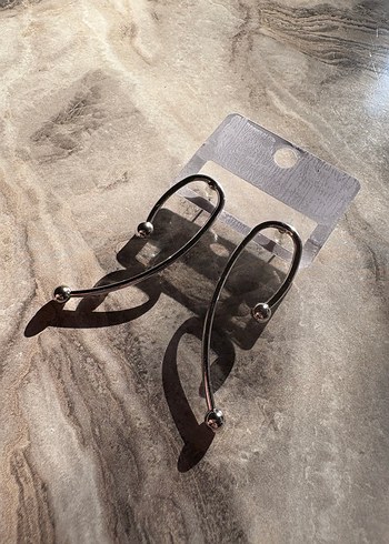 Minimalist Gri Midi Küpe - Görsel 2