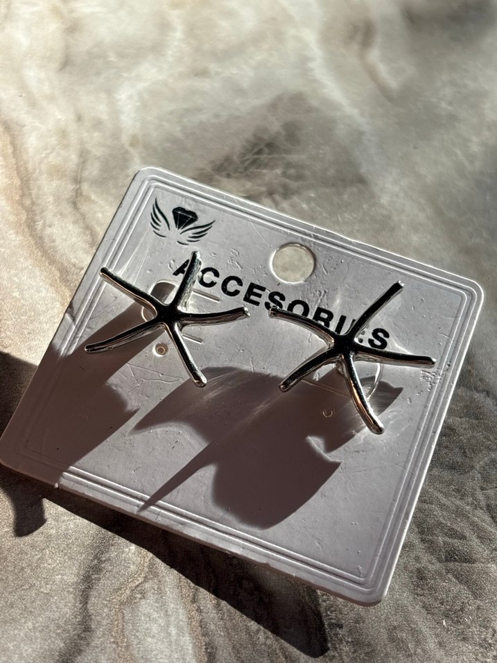 Gri Mini Tokalı Kadın Küpeler - Görsel 2