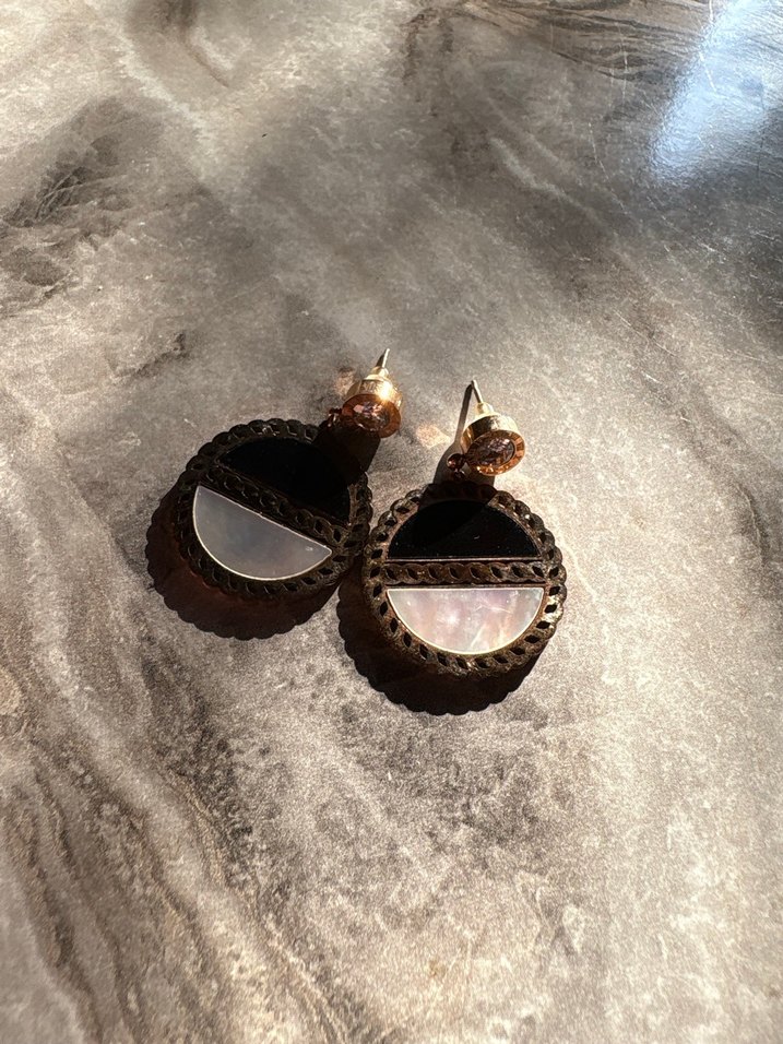 Dantelli Altın Renk Mini Bohem Küpe - Görsel 2