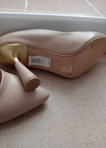 37 Beden Bej Stiletto Topuklu Kadın Ayakkabı
