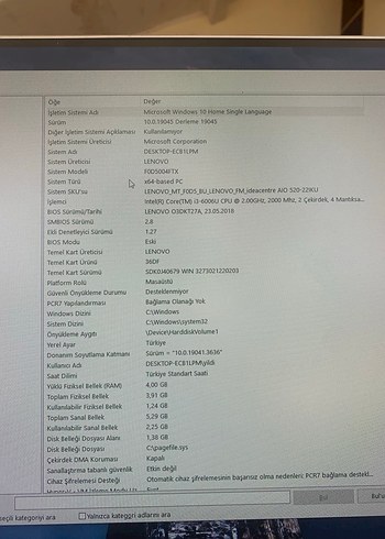 Lenovo masaüstü bilgisayar - Görsel 9