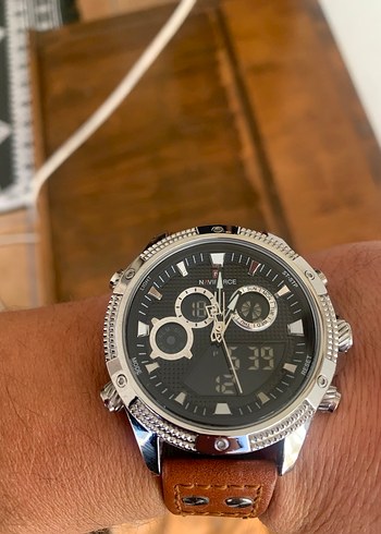 Kahverengi Deri Kayışlı Erkek Kol Saati - Görsel 5