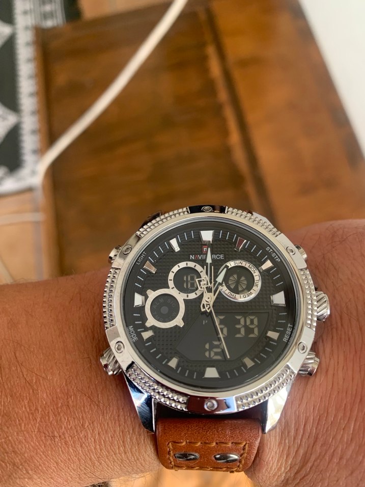 Kahverengi Deri Kayışlı Erkek Kol Saati - Görsel 5