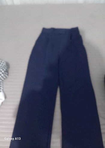 Lacivert palazzo model kadin pantolon