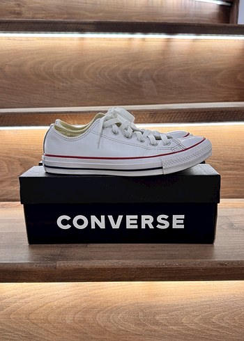 38 Beden beyaz Renk Converse Beyaz Bağcıklı Kadın Spor Ayakkabı