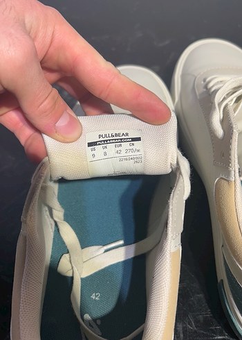 Pull&Bear beyaz erkek ayakkabı - Görsel 4
