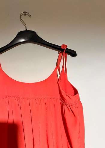 Kadın Kırmızı Mini Düğmeli Tulum - Görsel 4