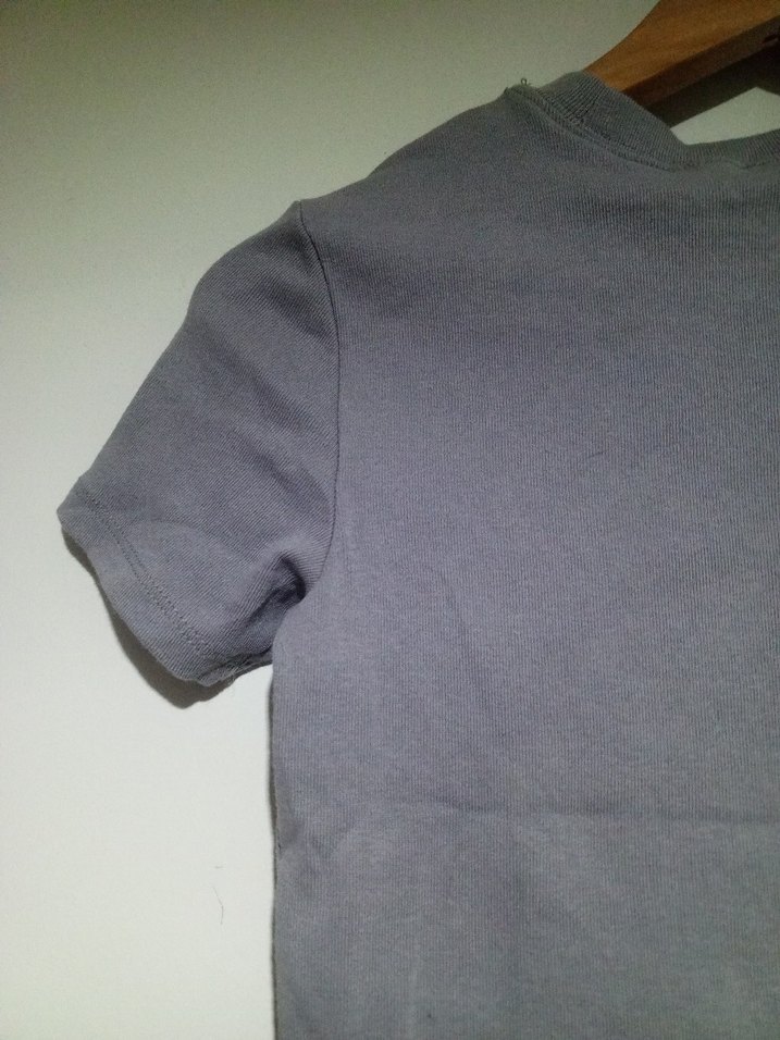 Gri krop bluz - Görsel 5