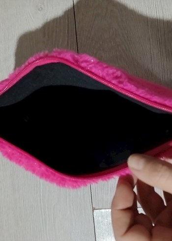 Pembe Yumuşak portföy çanta - Görsel 3