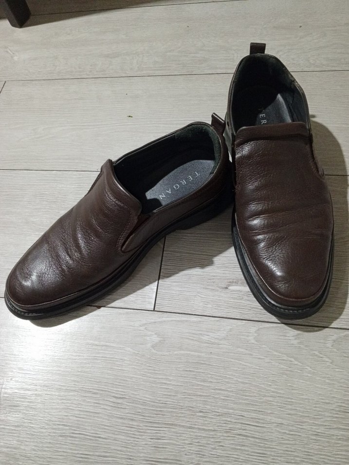 Tergan marka kahverengi hakiki Deri Erkek  Ayakkabı - Görsel 4