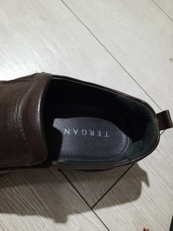 Tergan marka kahverengi hakiki Deri Erkek  Ayakkabı - Görsel 2