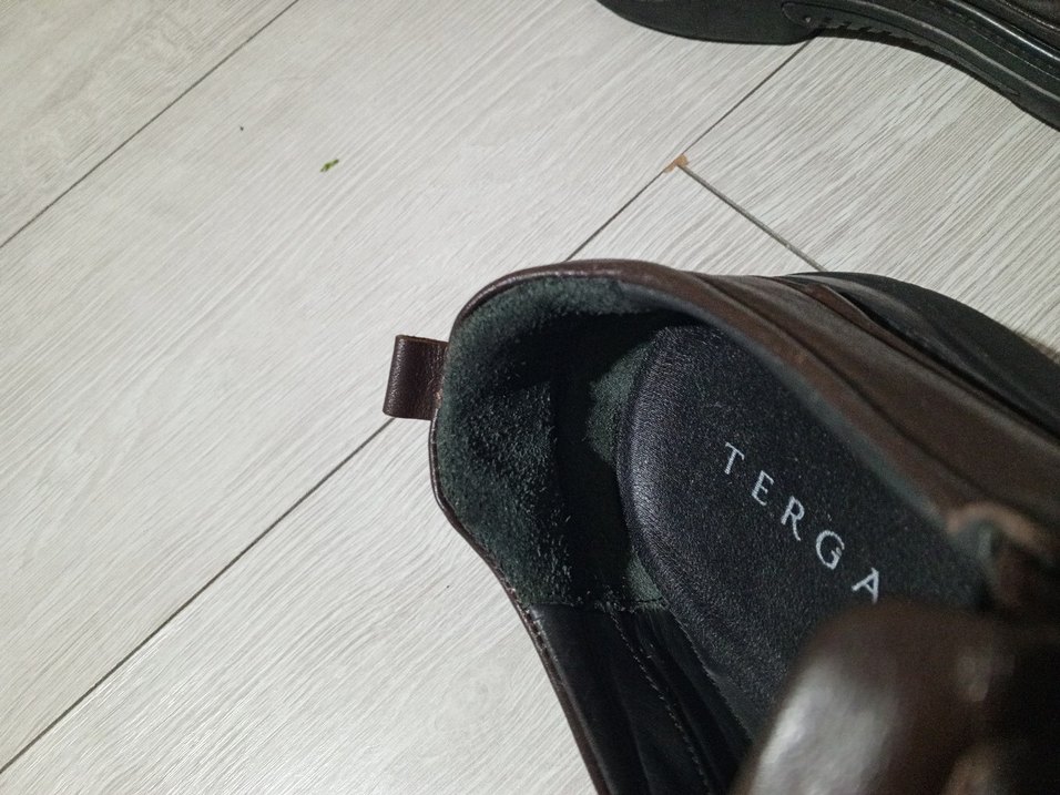 Tergan marka kahverengi hakiki Deri Erkek  Ayakkabı - Görsel 3