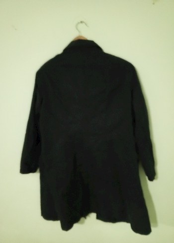 Siyah  Düğmeli trençkot - Görsel 3