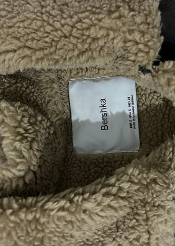 Bershka Kahverengi Peluş Yakalı Deri Köpek Montu