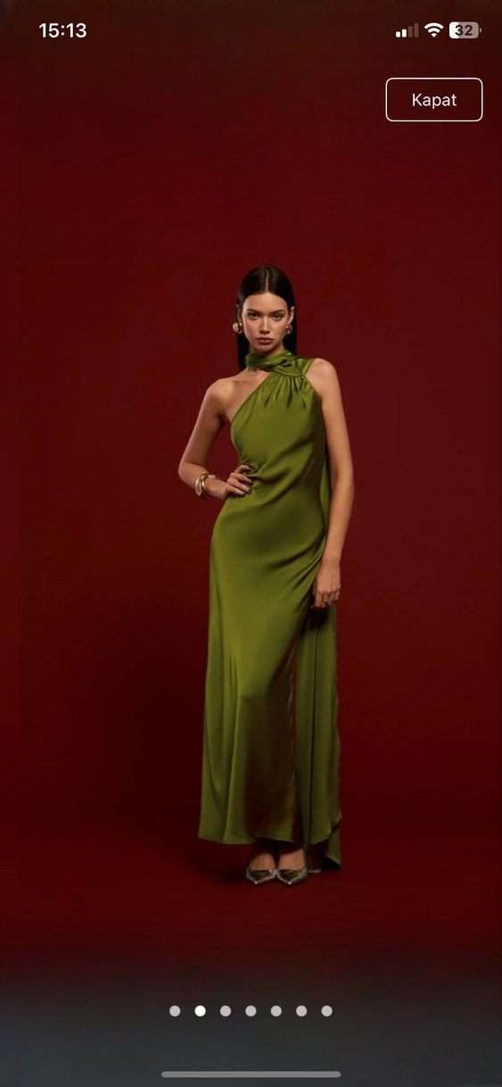 Drapeli Straplez Uzun Kadın Elbise - Görsel 3