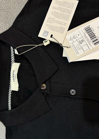 Erkek Siyah Uzun Kollu Polo Yaka Tişört - Görsel 3