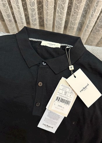 Erkek Siyah Uzun Kollu Polo Yaka Tişört - Görsel 2