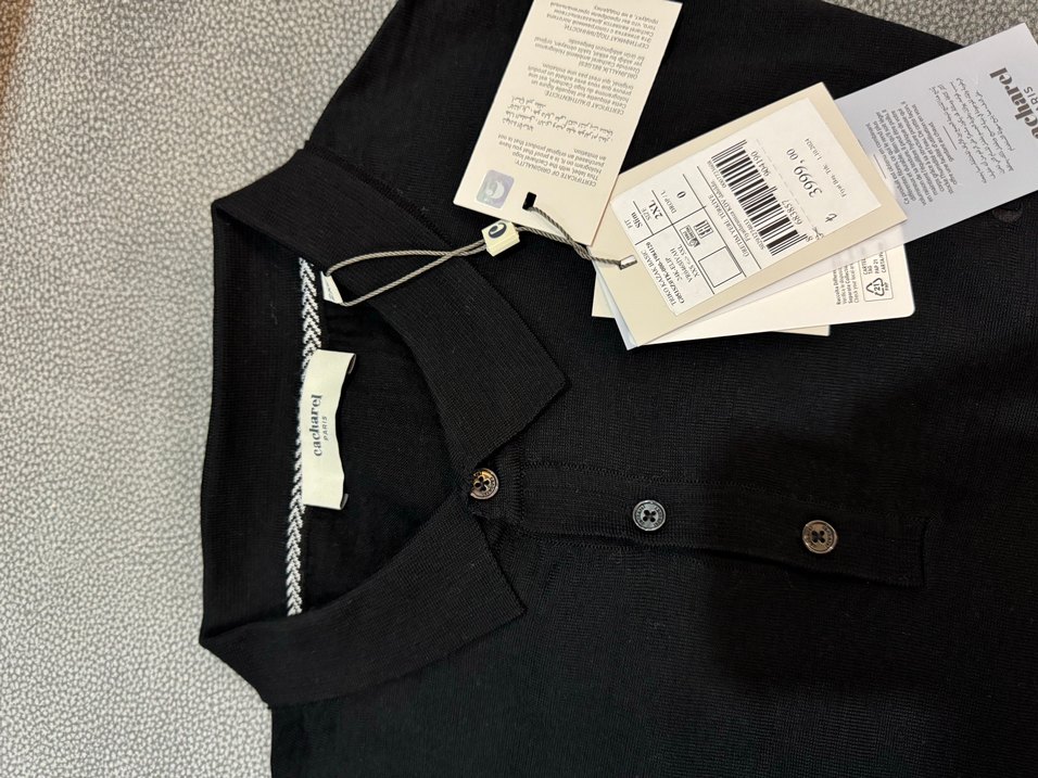 Erkek Siyah Uzun Kollu Polo Yaka Tişört - Görsel 3