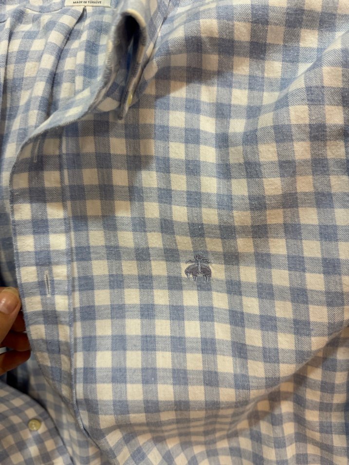 BROOKS BROTHERS Erkek Gri Kareli Uzun Kollu Gömlek - Görsel 2