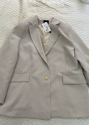 Diğer Dugmeli Bej Kadin Blazer Ceket