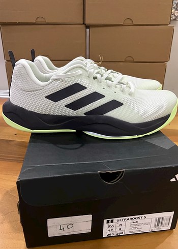 Erkek Beyaz Adidas Spor Ayakkabı Velcro - Görsel 3