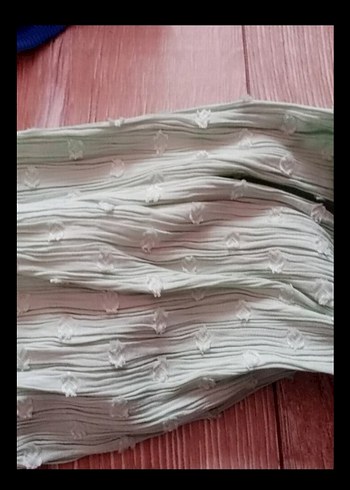 38 Beden yeşil Renk V Yaka Düğmeli Keten Mini Bluz