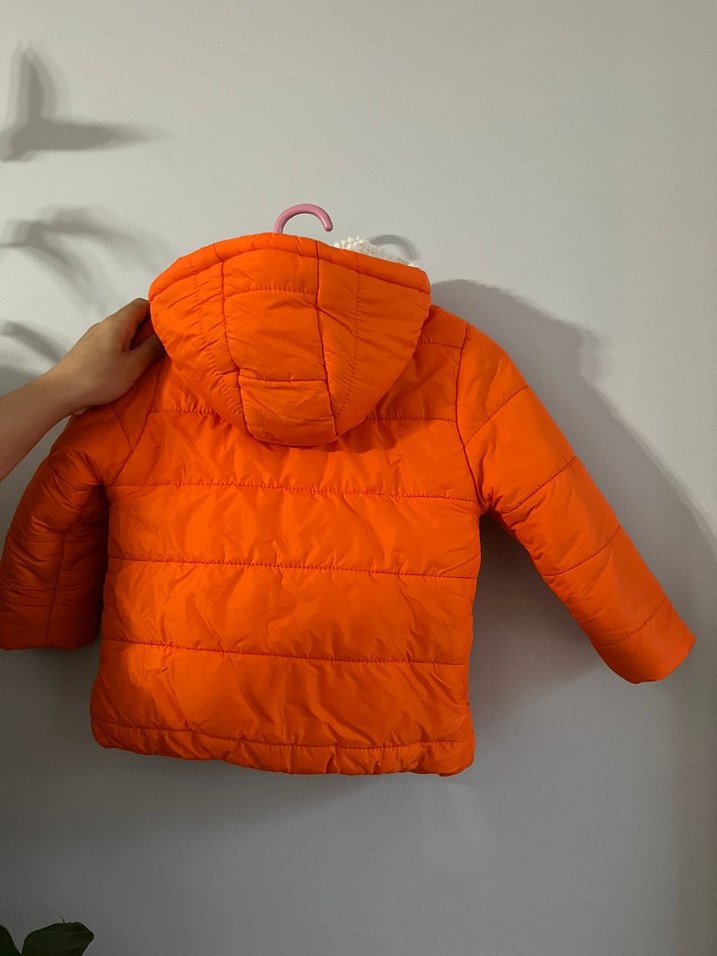 Turuncu Kürklü Erkek Çocuk Mont - Görsel 2