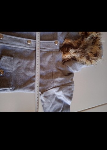 Gri Kapüşonlu Erkek Çocuk Mont - Görsel 6