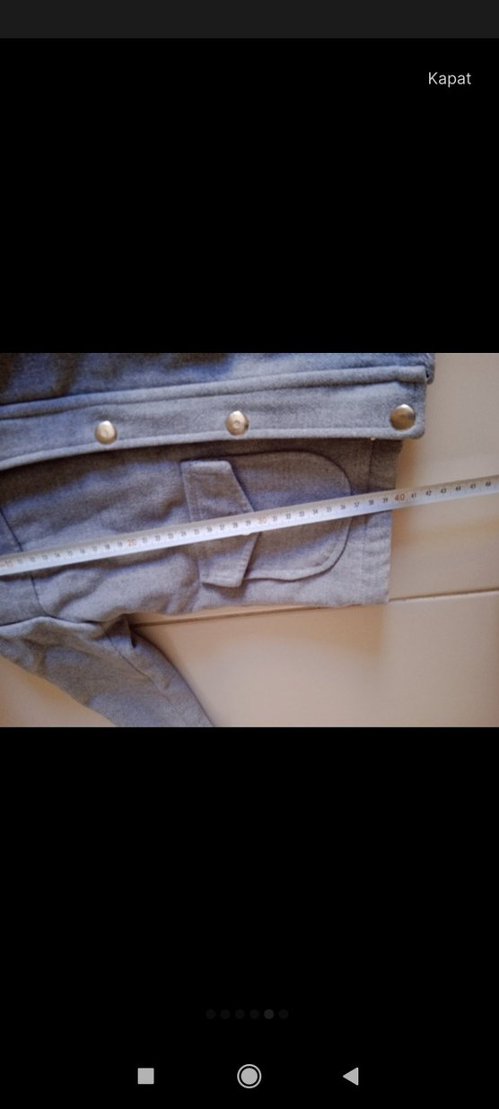 Gri Kapüşonlu Erkek Çocuk Mont - Görsel 5