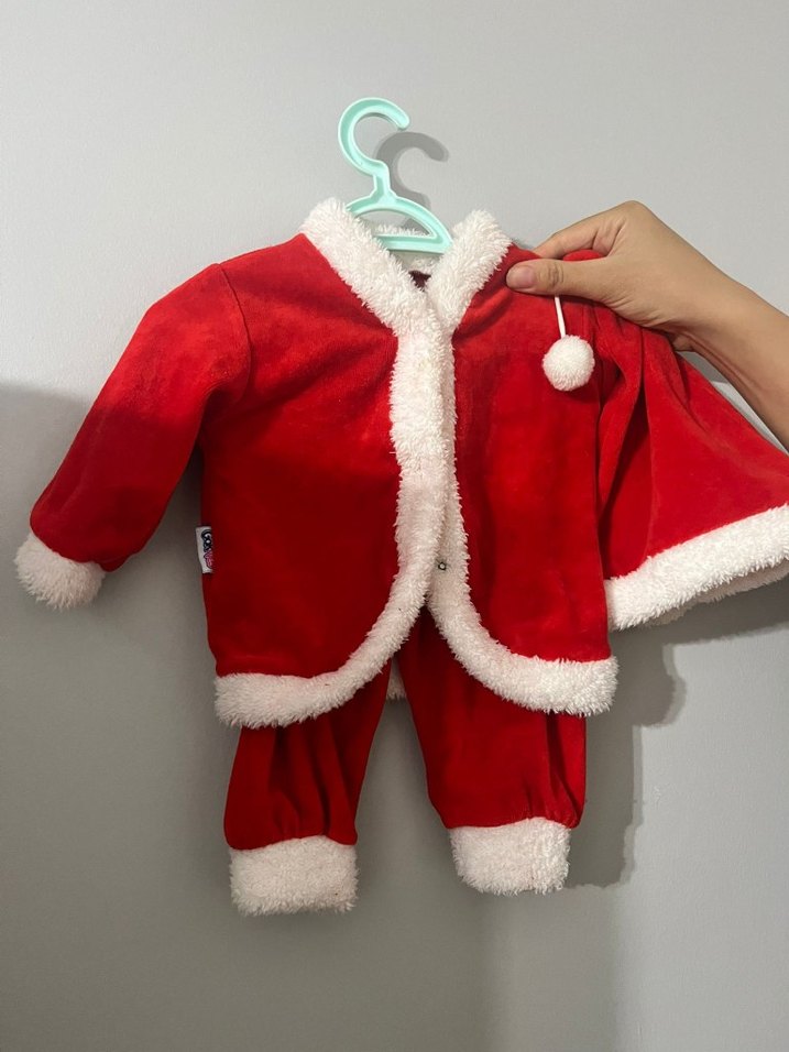 Kırmızı Suni Kürk Detaylı Bebek Takımı - Görsel 3