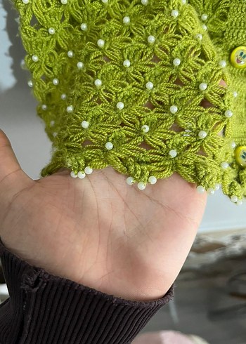 el örgüsü bebek yeleği - Görsel 4