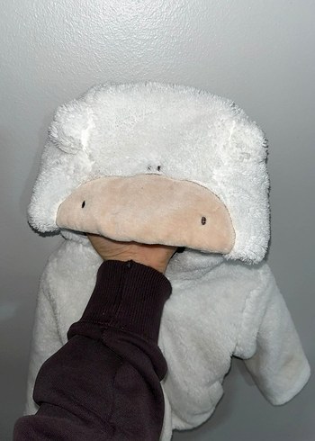 Kız Çocuk Beyaz Kürk Detaylı Ceket - Görsel 3