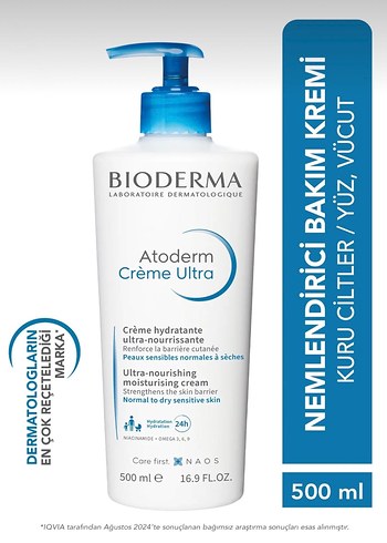 Bioderma Atoderm Ultra Besleyici Nemlendirici Krem 500 ml