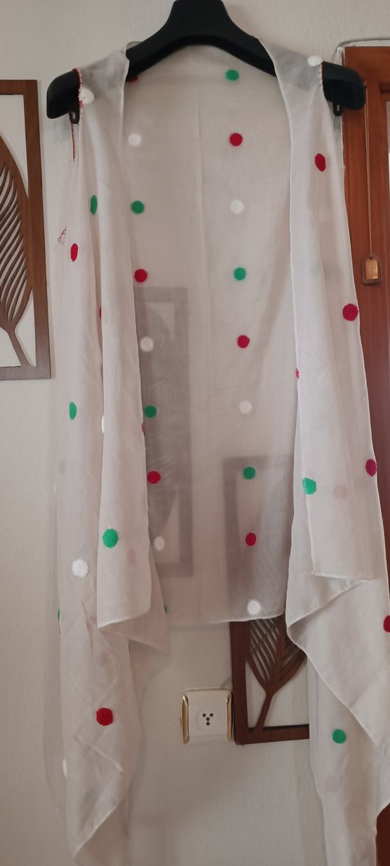 plaj kıyafeti Puantiyeli Bohem mayo bkiniy üstü plaj kıyafeti - Görsel 2