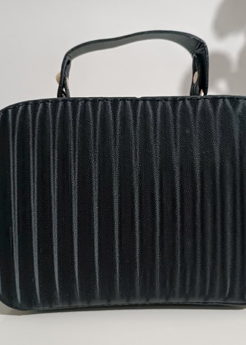 Zebra Desenli Siyah Deri Kadın Çanta - Görsel 4