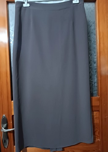 Füme Kadın Uzun Drapeli Etek - Görsel 2