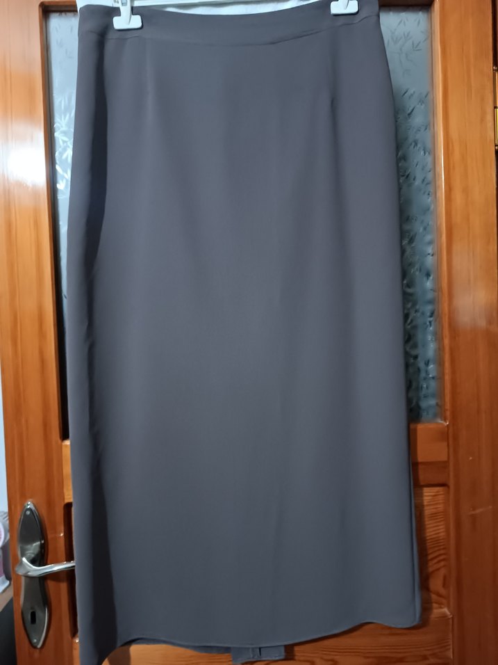 Füme Kadın Uzun Drapeli Etek - Görsel 2