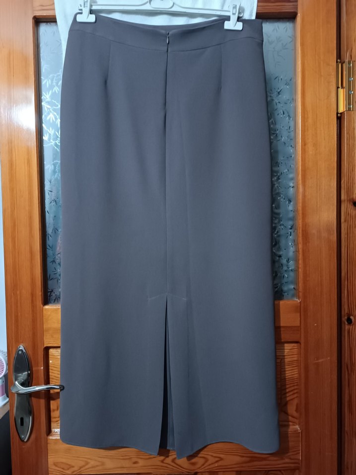 Füme Kadın Uzun Drapeli Etek - Görsel 3