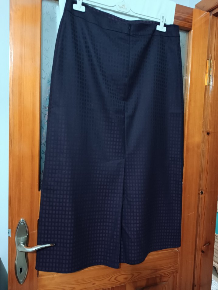 Drapeli Lacivert ve mor renkli Kadın Uzun Etek - Görsel 2