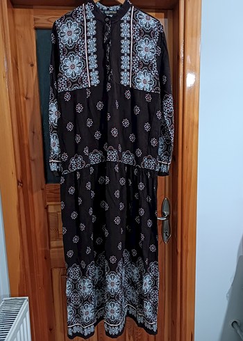 Püsküllü, Uzun Kollu Bohem Uzun Elbise - Görsel 2