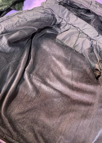 Gri Kapüşonlu Düğmeli Kadın Ceket - Görsel 3